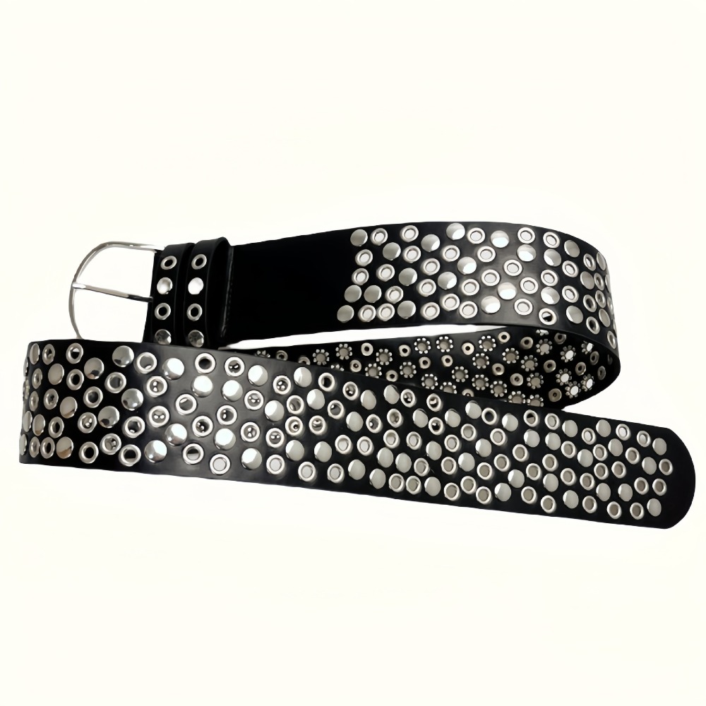 Streetwear Brand Belts - Sabuk Rivet Punk Hollow Eyelet Desain