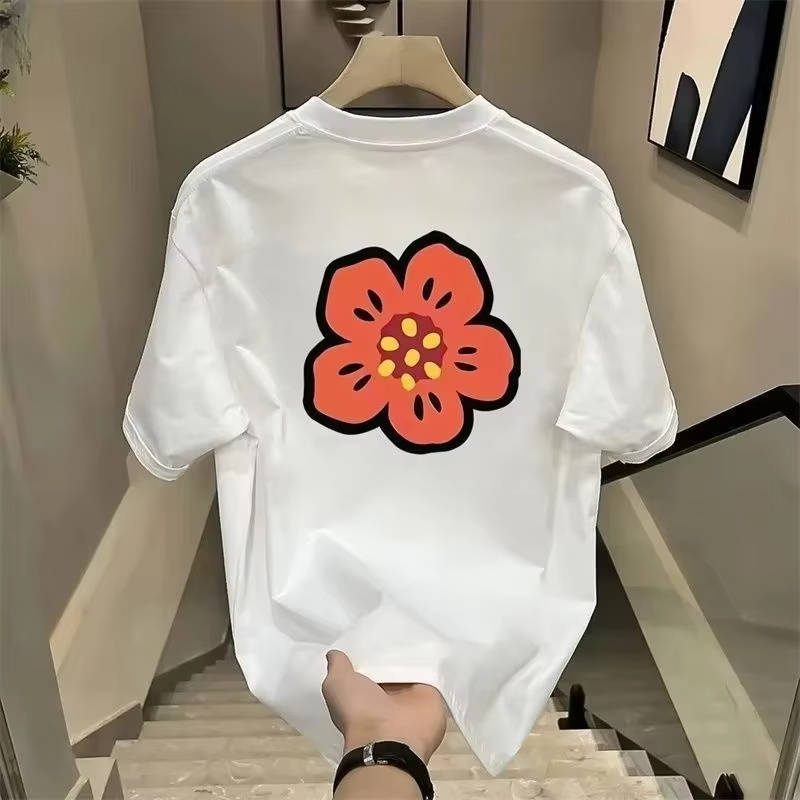 Streetwear Brand Flower - Kaos Katun Pria Motif Bunga Kartun