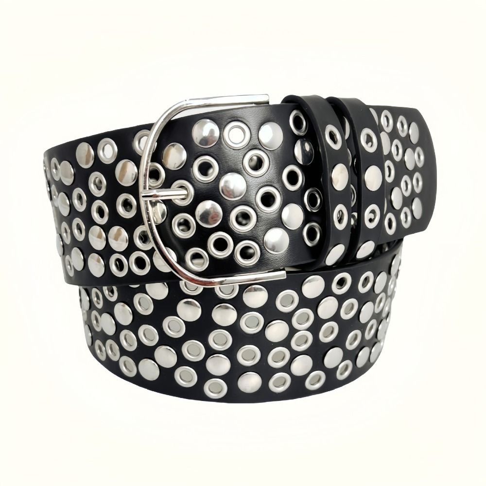 Streetwear Brand Belts - Sabuk Rivet Punk Hollow Eyelet Desain