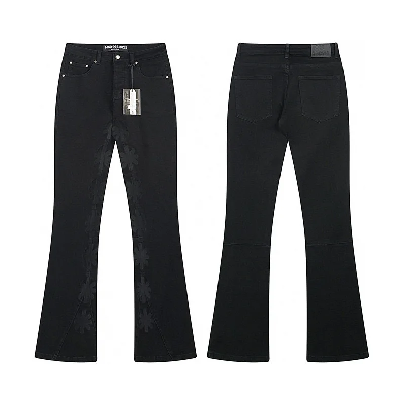 Streetwear Brand Flower - LOSTSHDWS 2026 Celana Jeans Slim-Fit Bordir