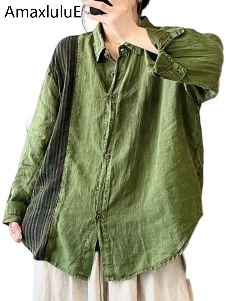 Streetwear Brands - Amax LuluE Merek 2025 Kemeja Tambal