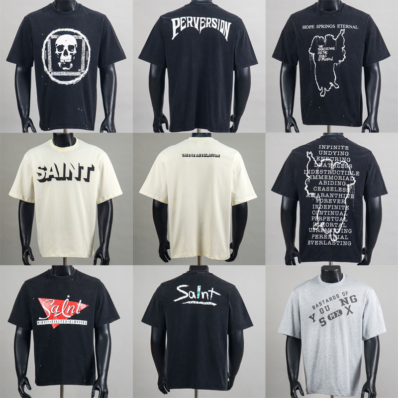 Quality Streetwear Brand - Kaos Saint Retro Amerika Bergaya Streetwear,