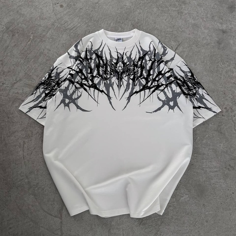 Kaos Oversize Unisex Merk Y2K  - Streetwear Brand Fonts ulasan dan harga