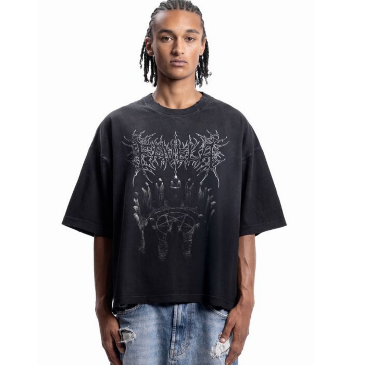 Kaus Merek Trendi Cult Metal F - Streetwear Brand Fonts ulasan dan harga