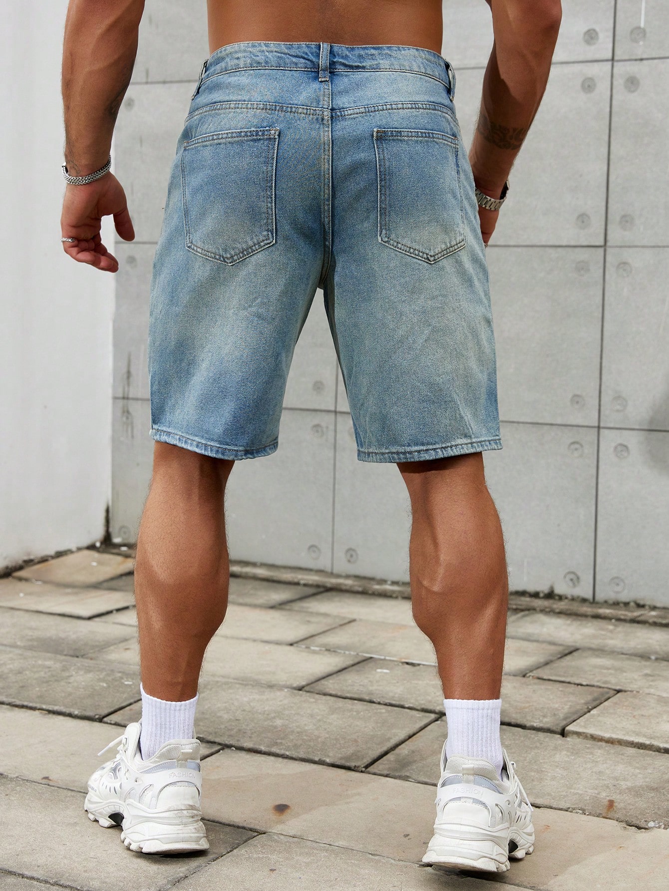 Celana pendek Jeans sobek pria - Streetwear Brands ulasan dan harga