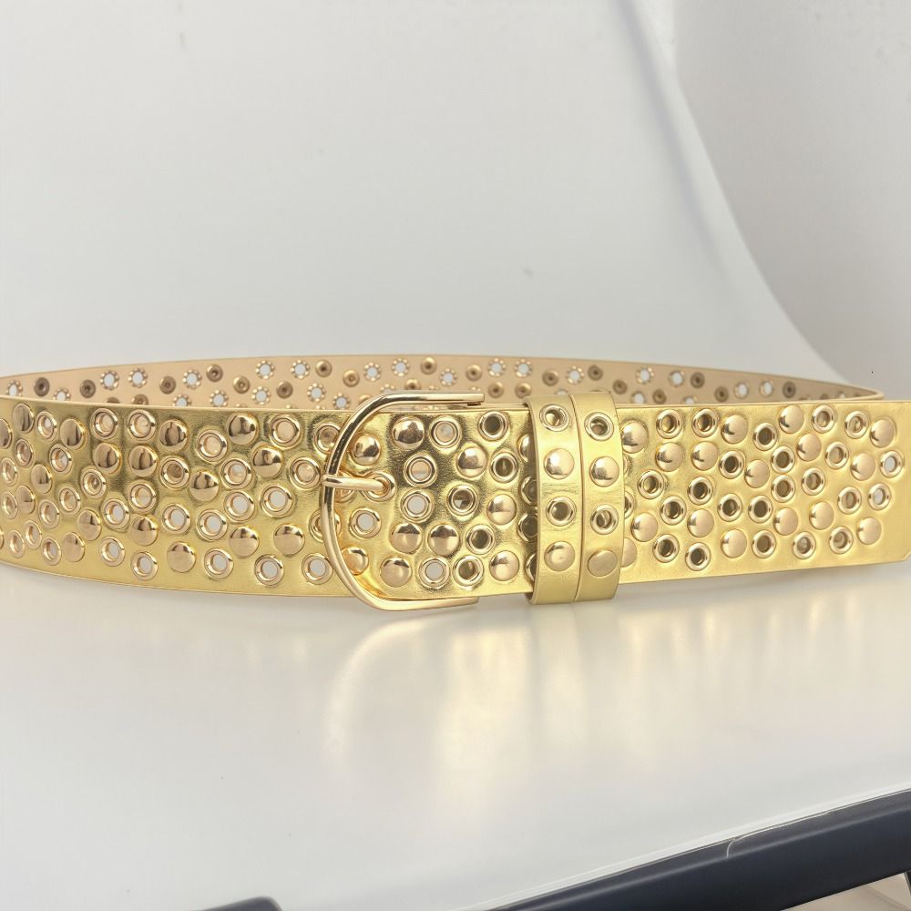 Sabuk Rivet Punk Hollow Eyelet - Streetwear Brand Belts ulasan dan harga